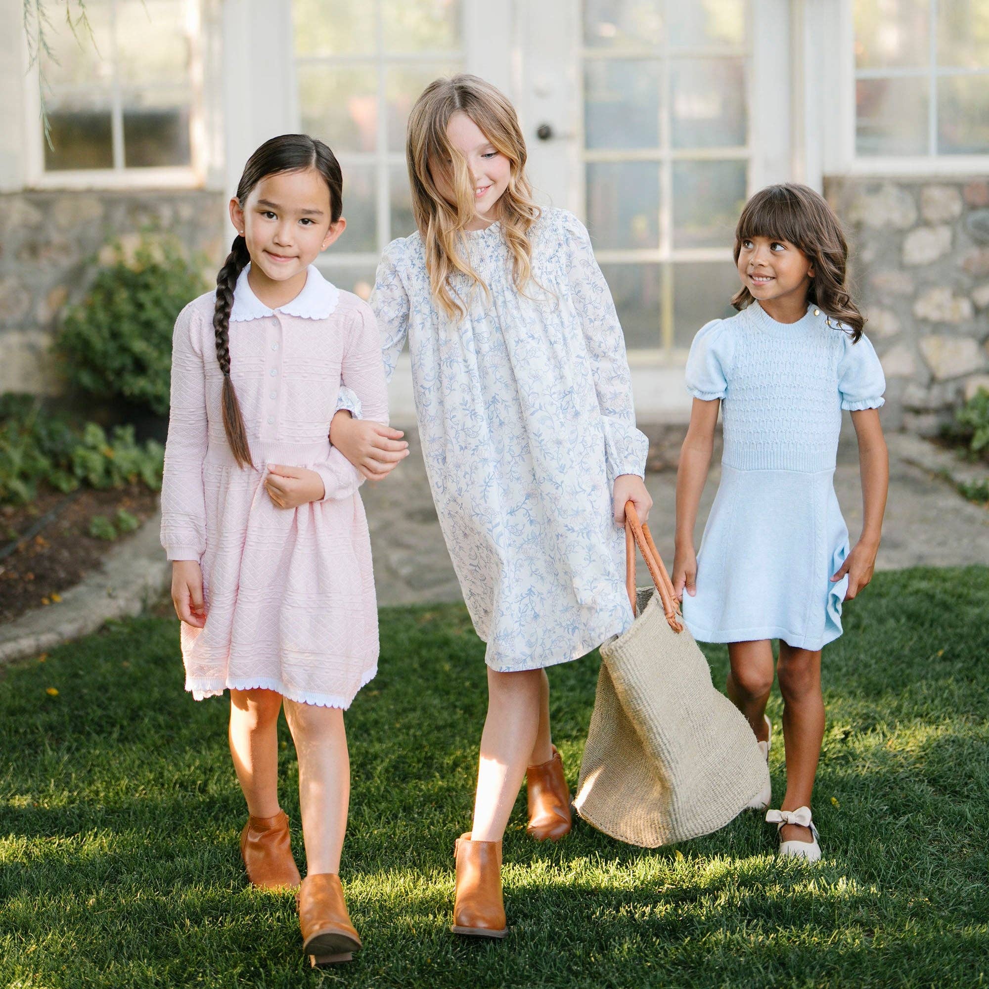 Image of Organic Peter Pan Collar Sweater Dress